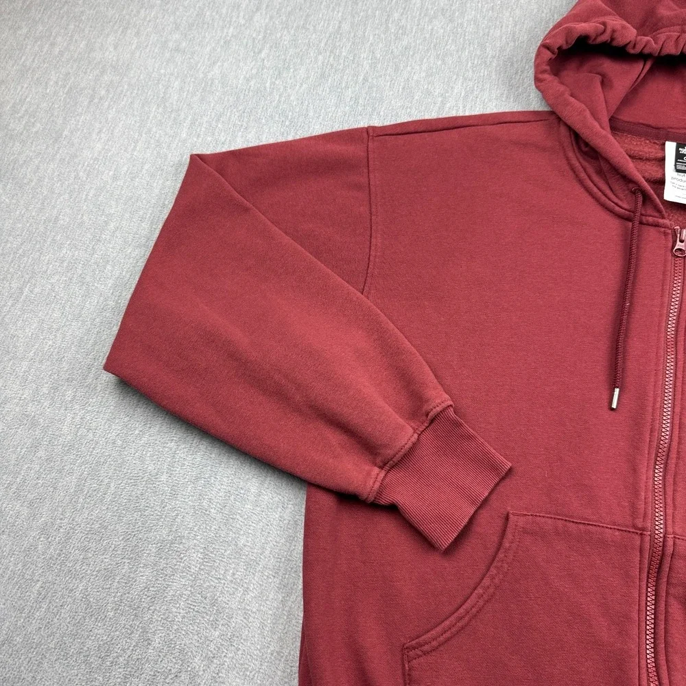 The North Face Jacket Mens Medium Red Open Gate Full Zip Hoodie Pocket Outdoor